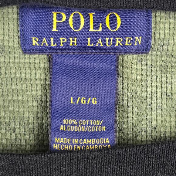 Polo Ralph Lauren Shirt Size Large Camo Thermal Long Sleeve Crewneck Pullover - Picture 11 of 15